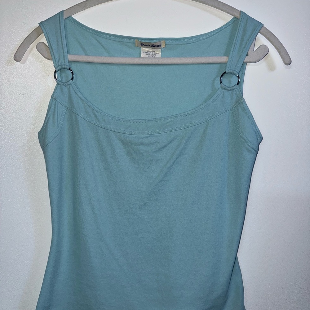 Paris Blues Aqua Tank Top with Ring Detail